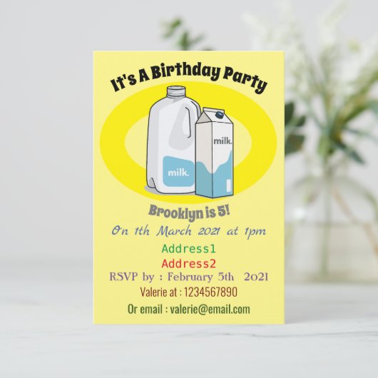 Voorbeeld melkcartoon kaart (Staand voorkant)