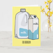 Voorbeeld melkcartoon kaart (Gele Bloem)