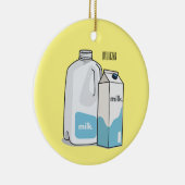 Voorbeeld melkcartoon keramisch ornament (Rechts)