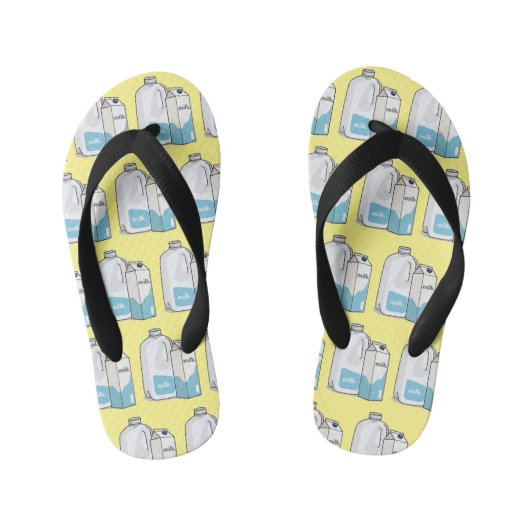 Voorbeeld melkcartoon kinder teenslippers (Voetbed)