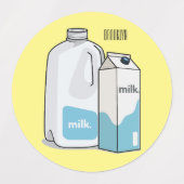 Voorbeeld melkcartoon labels (Design 2)