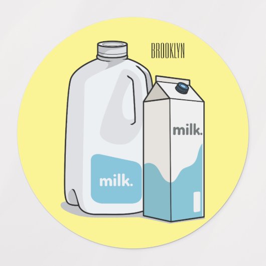 Voorbeeld melkcartoon labels (Design 2)