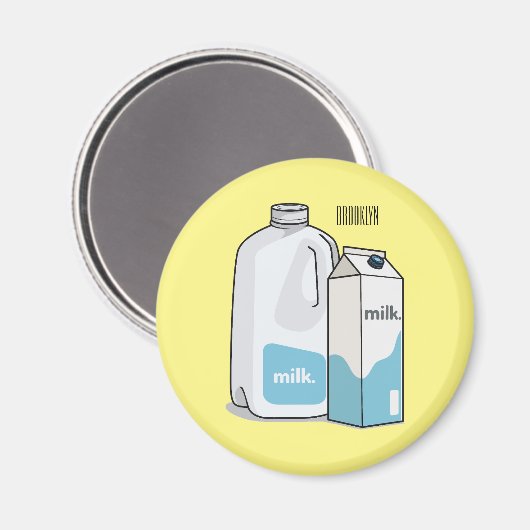 Voorbeeld melkcartoon magneet (Voorkant / Achterkant)