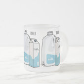Voorbeeld melkcartoon matglas koffiemok (Voorkant rechts)