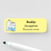 Voorbeeld melkcartoon naamplaatje (In situ)