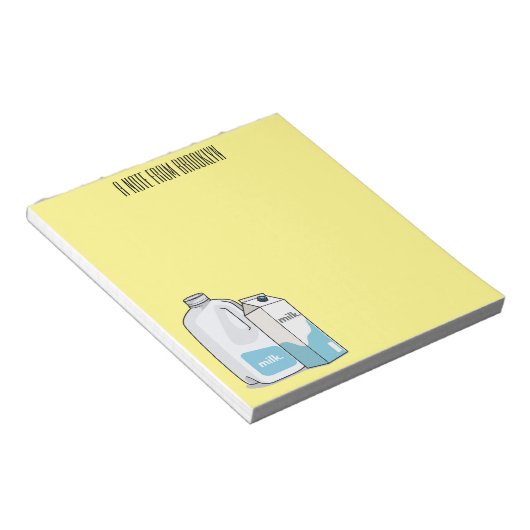 Voorbeeld melkcartoon notitieblok (Schuin)