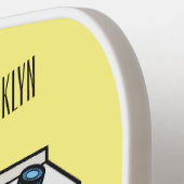 Voorbeeld melkcartoon pickleball paddle (Links Detail)