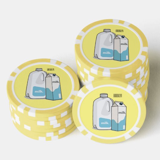 Voorbeeld melkcartoon poker chips (Opstapeling)
