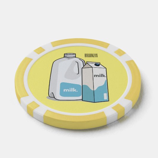 Voorbeeld melkcartoon poker chips (Enkel)