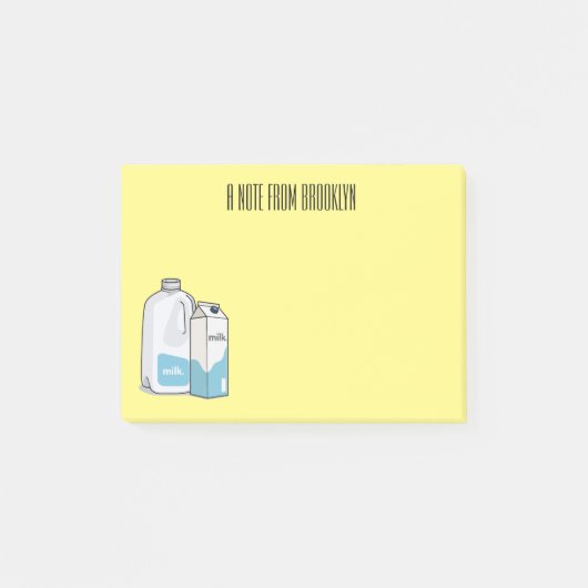 Voorbeeld melkcartoon post-it® notes (Voorkant)