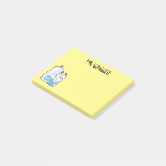 Voorbeeld melkcartoon post-it® notes (Schuin)