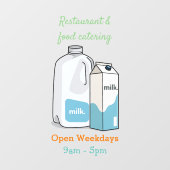 Voorbeeld melkcartoon raamsticker (Vel)