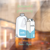 Voorbeeld melkcartoon raamsticker (Vel 2)