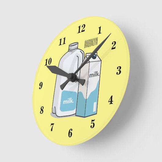 Voorbeeld melkcartoon ronde klok (Hoek)
