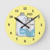 Voorbeeld melkcartoon ronde klok (Voorkant)