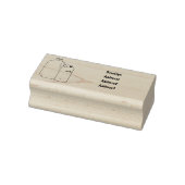 Voorbeeld melkcartoon rubberstempel (Stempel)