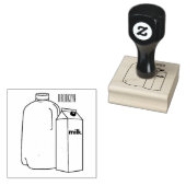 Voorbeeld melkcartoon rubberstempel (Gestempeld)