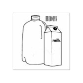 Voorbeeld melkcartoon rubberstempel (Afrduk)