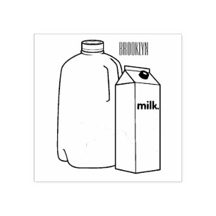 Voorbeeld melkcartoon rubberstempel