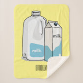 Voorbeeld melkcartoon sherpa deken (Voorkant)