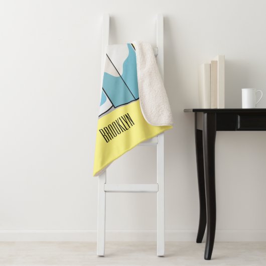 Voorbeeld melkcartoon sherpa deken (In situ)