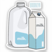 Voorbeeld melkcartoon sticker (Voorkant)