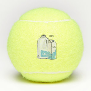 Voorbeeld melkcartoon tennisballen
