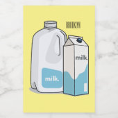 Voorbeeld melkcartoon voedselcontainer etiket (Enkel label)