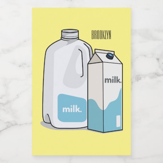 Voorbeeld melkcartoon voedselcontainer etiket (Enkel label)