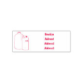 Voorbeeld melkcartoon  zelfinktende stempel (Design)