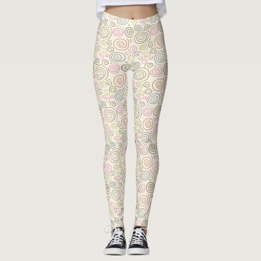 Voorbeeld met gekleurd cirkelpatroon leggings (Voorkant)