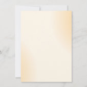 Voorbeeld minimalistisch crème-typografie bruiloft kaart (Achterkant)