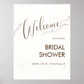 Voorbeeld Minimalistische Gouden Stof Bruiloft Fee Poster (Voorkant)