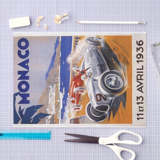  voorbeeld Monaco Car Racing Tissuepapier (Craft)