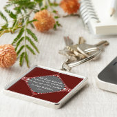 Voorbeeld: Motivatie Quote Medallion Sleutelhanger (Zijkant)