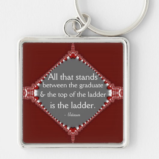 Voorbeeld: Motivatie Quote Medallion Sleutelhanger (Voorkant)