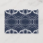 Voorbeeld Navy Blue Line Typografie Detail Informatiekaartje (Achterkant)