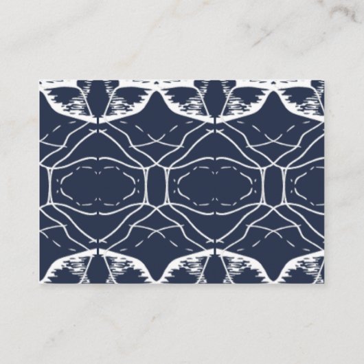 Voorbeeld Navy Blue Line Typografie Detail Informatiekaartje (Achterkant)