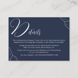 Voorbeeld Navy Blue Line Typografie Detail Informatiekaartje