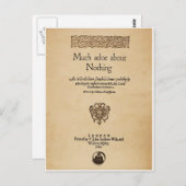 Voorbeeld om veel te doen over niets Quarto Briefkaart (Voorkant / Achterkant)