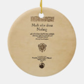 Voorbeeld om veel te doen over niets Quarto Keramisch Ornament (Achterkant)