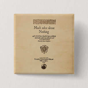 Voorbeeld om veel te doen over niets Quarto Vierkante Button 5,1 Cm