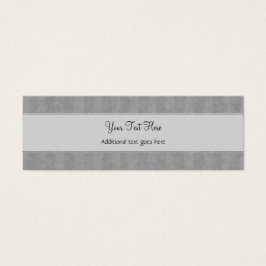 Voorbeeld op zilverdamper en strips met monogram mini visitekaartjes