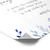 Voorbeeld Paarse bloementuin Mimosa Bar Sign Poster (Hoek)