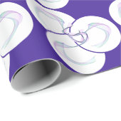 Voorbeeld Paarse golf Cadeaupapier (Rol Hoek)