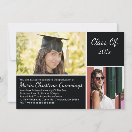 Voorbeeld Scholar Graduation Party uitnodiging (Voorkant)