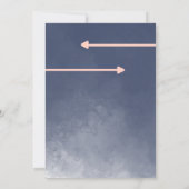 Voorbeeld typografie Navy Blauwe Bruidsdouche Kaart (Achterkant)