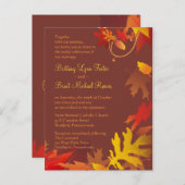 Voorbeeld uitnodiging - Herfst bruiloft (Voorkant / Achterkant)