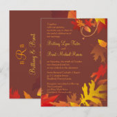 Voorbeeld uitnodiging - Herfst bruiloft Briefkaart (Voorkant / Achterkant)
