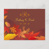 Voorbeeld uitnodiging - Herfst bruiloft Briefkaart (Achterkant)